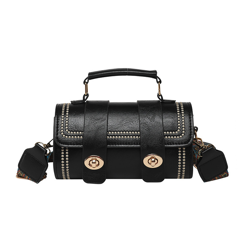 2025 New popular solid-color casual small bag for women, wide shoulder strap single-shoulder crossbody bag, fashionable small square bag Item Picture