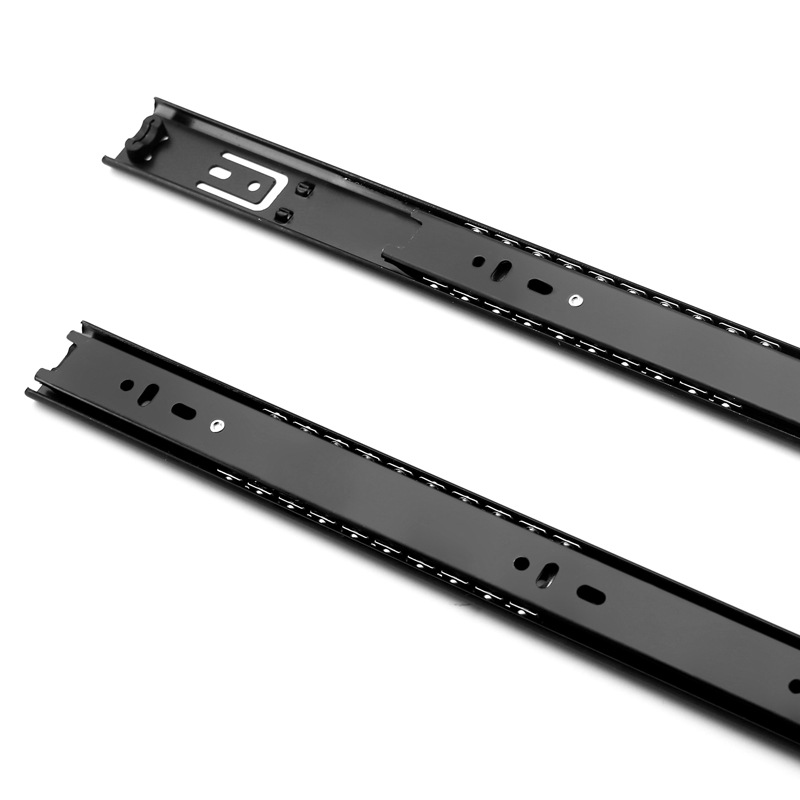 2710 two-section drawer slide rail 1.0 thick, two sections folded in two, 27 wide, 0.8 thick, full-length track, track, track, track details Picture