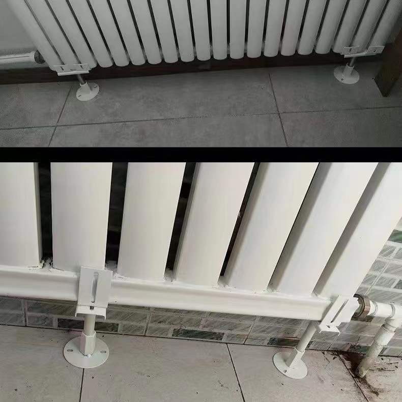 The radiator floor bracket is a height-adjustable steel base base with a ground support Application Scenario
