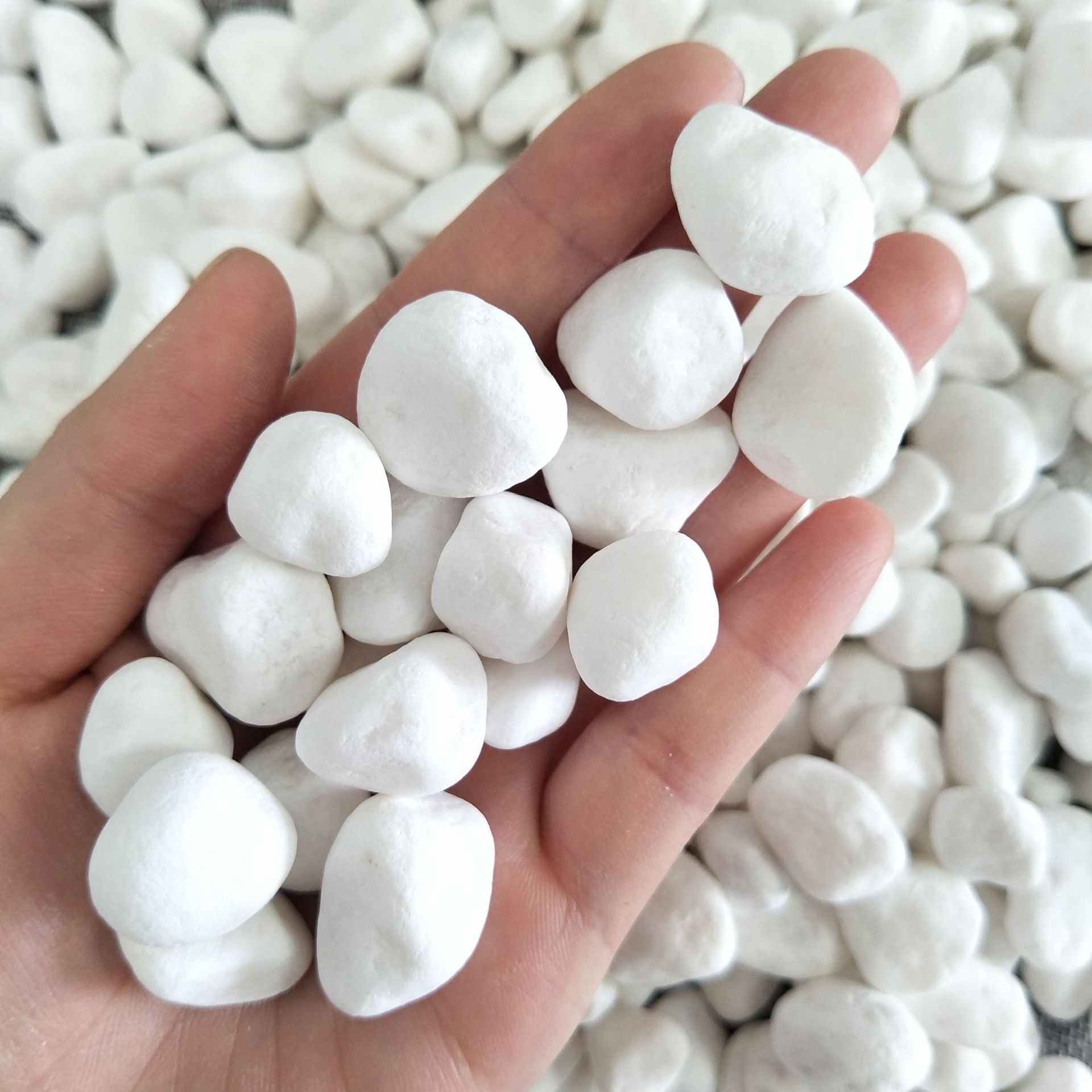 White pebble manufacturer, garden potted plant surface, small stones, garden dry landscape, white pebbles, white pebbles Specification drawing