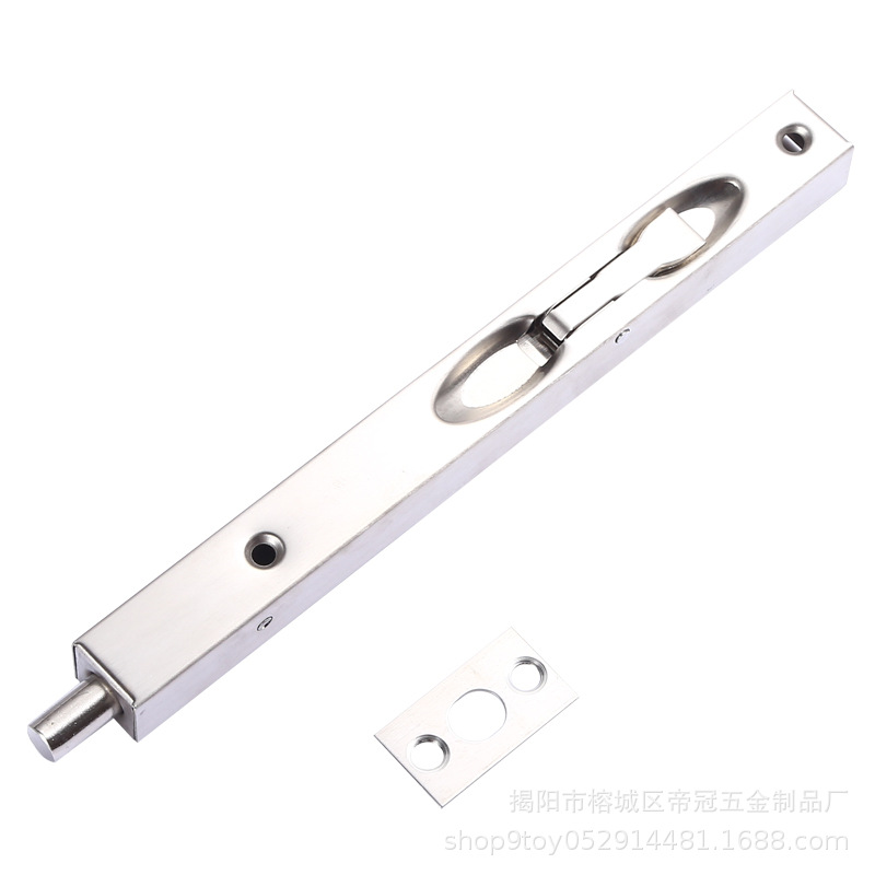 Stainless steel extended concealed latch box door stopper, mother and child door top and bottom latch, invisible double-opening anti-theft door, bronze latch Item Picture