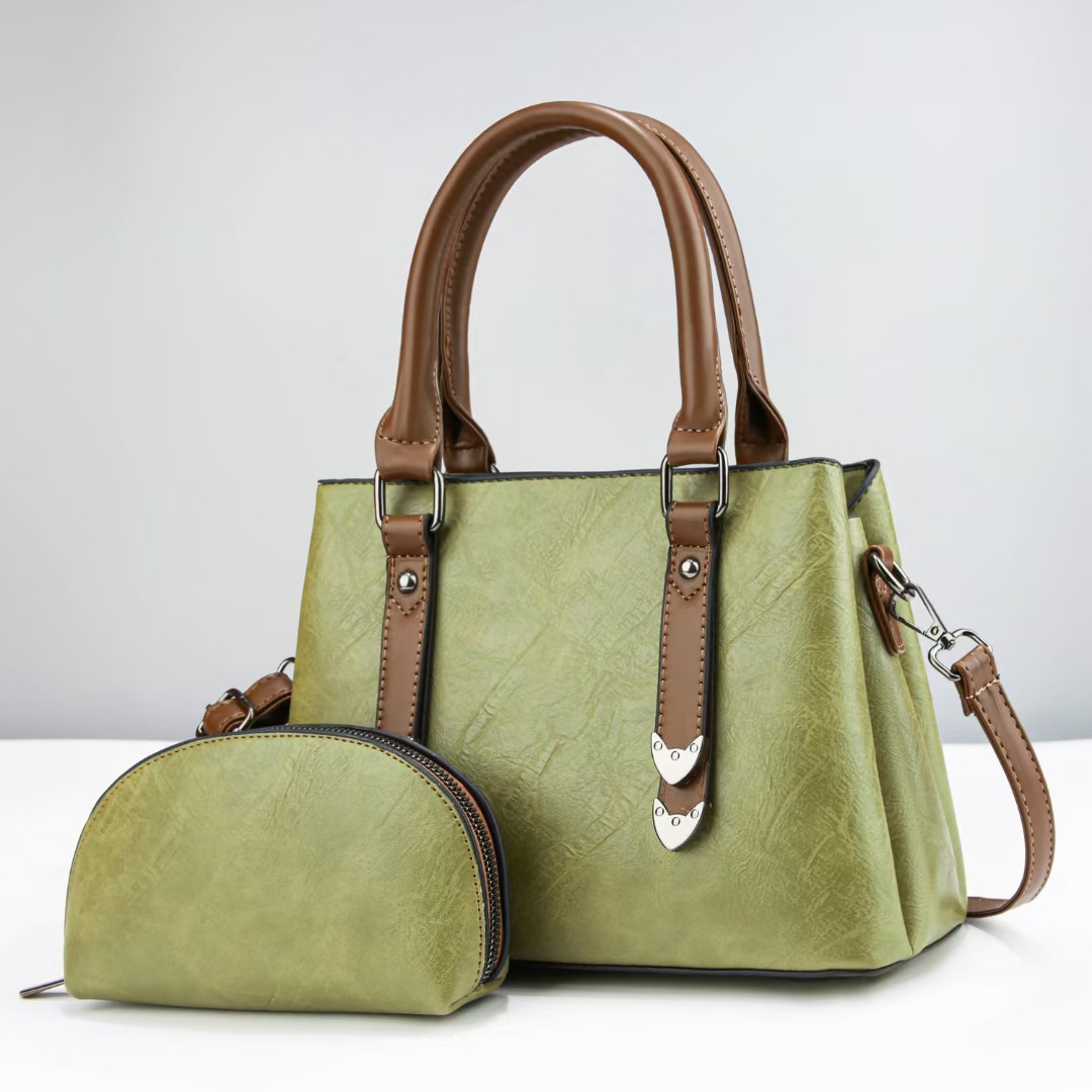 Cross-border foreign trade women's bags, trendy and fashionable 2024 new crossbody bag, women's single-shoulder handbag, simple middle-aged mom bag full figure