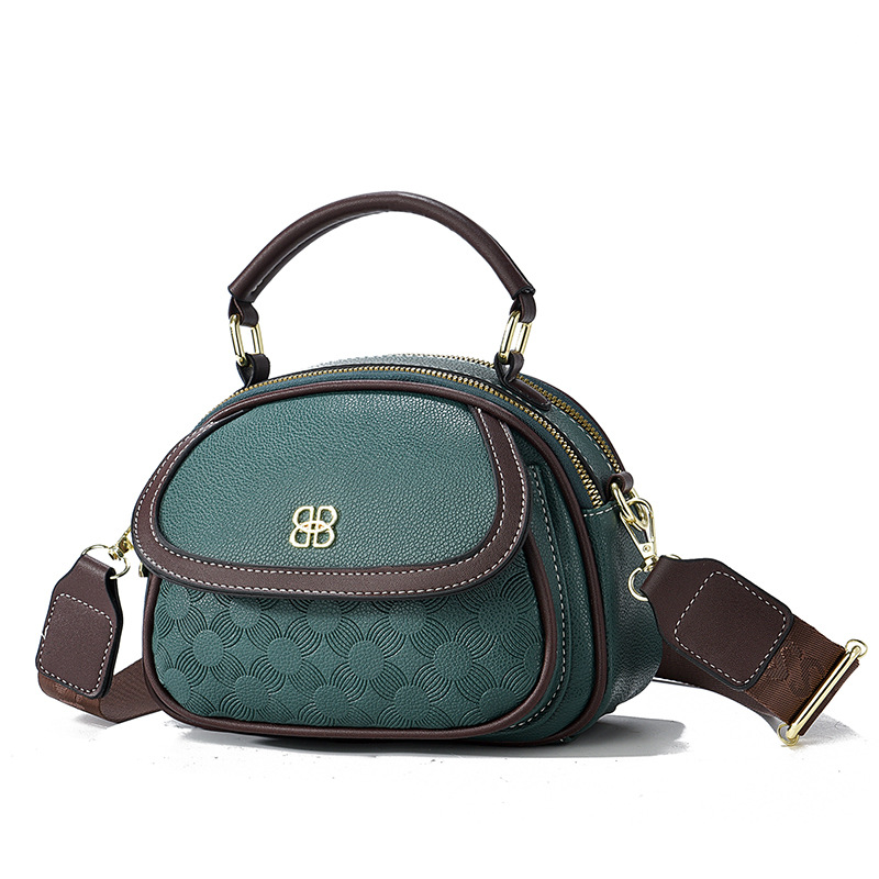 Multi-pocket stylish ladies' handbag, new Spring/Summer 2024, large-capacity double-zipper bag, single-shoulder crossbody bag for women Item Picture