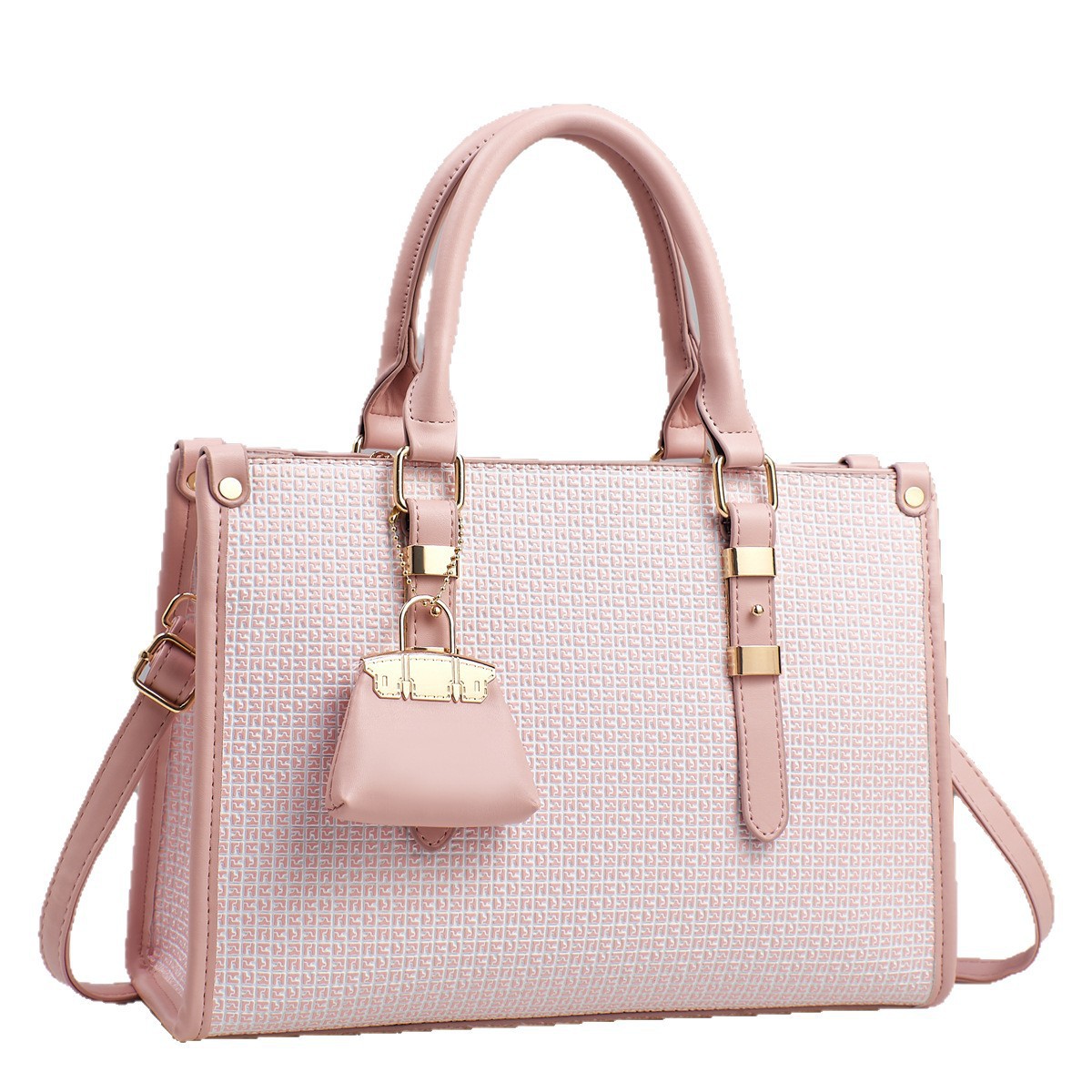 Commuter versatile women's bag, fashionable textured leather handbag, elegant texture, large-capacity women's bag manufacturer wholesale Item Picture