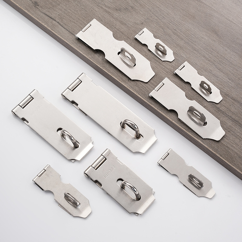 Stainless steel lock door, drawer, cabinet door, padlock, lock plate, buckle, anti-theft buckle, old-fashioned door nose, hanging buckle, door buckle details Picture