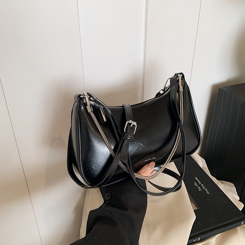 Underarm bag, women's large capacity 2025 new retro versatile casual chain single-shoulder crossbody bag, commuting dumpling bag Specification drawing