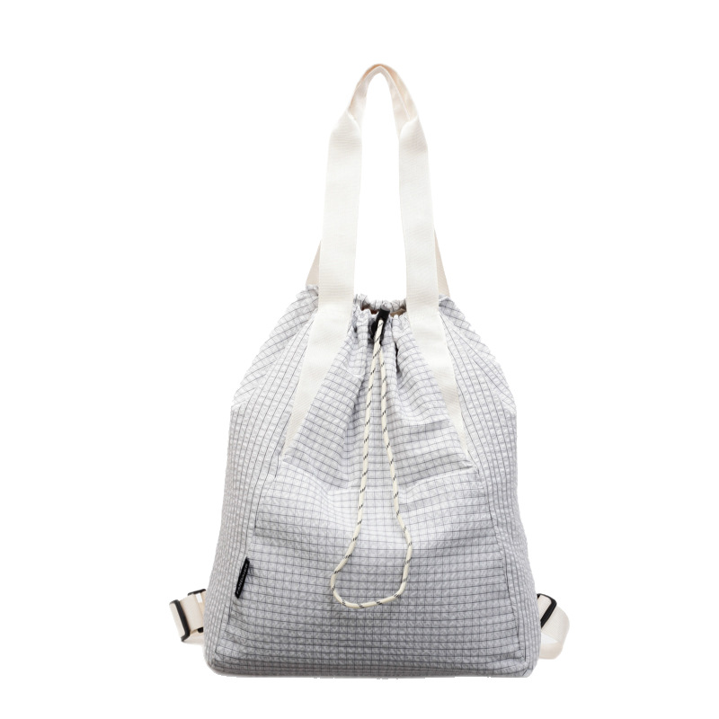 Cross-border lightweight crossbody bag, drawstring backpack with drawstring opening, multi-functional outdoor sports travel bag, solid-color single-shoulder bag for women Item Picture