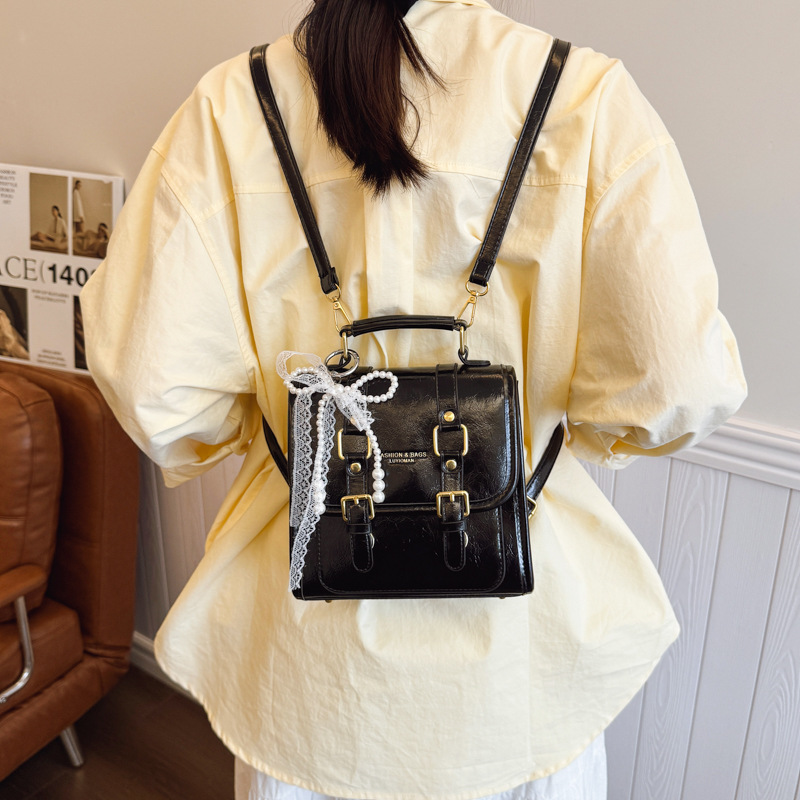 Japanese-style small bag for women, 2025 new casual street trend, Korean-style backpack, fashionable and lightweight travel backpack for women Specification drawing