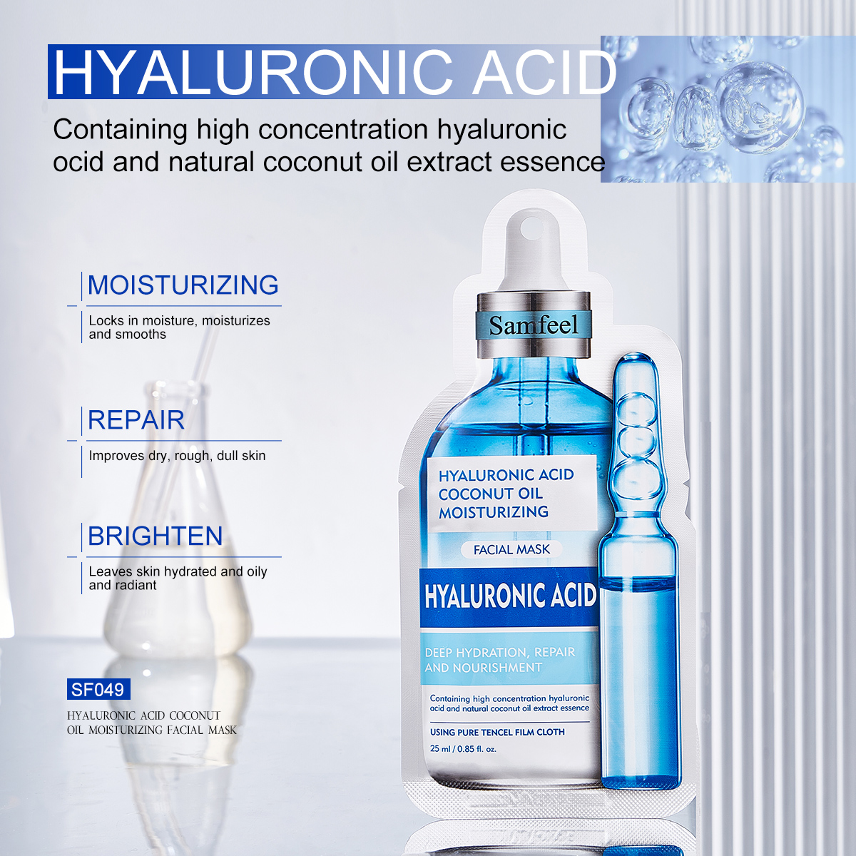 Hyaluronic Acid Coconut Oil Moisturizing facial mask