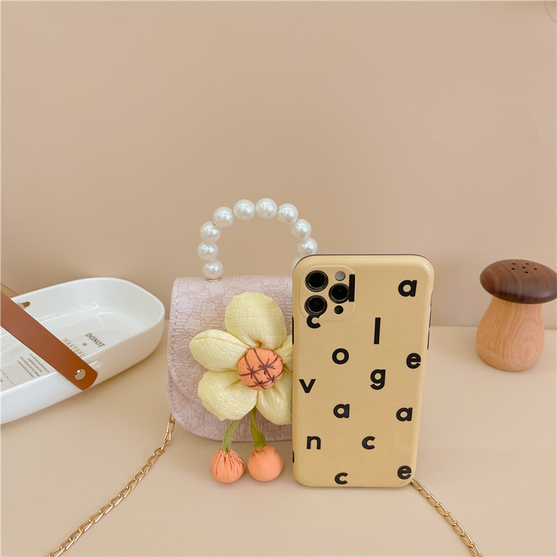 Fresh Flower Children's Bag 2022 Autumn New Style Korean style chain single-shoulder crossbody bag Fashionable hand-held decorative bag Specification drawing