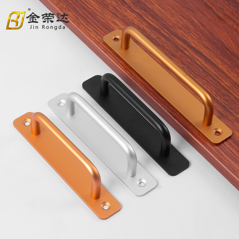 Huamen non-drilling aluminum alloy door handle, exposed balcony cabinet, kitchen sliding door handle, non-slotting handle Application Scenario