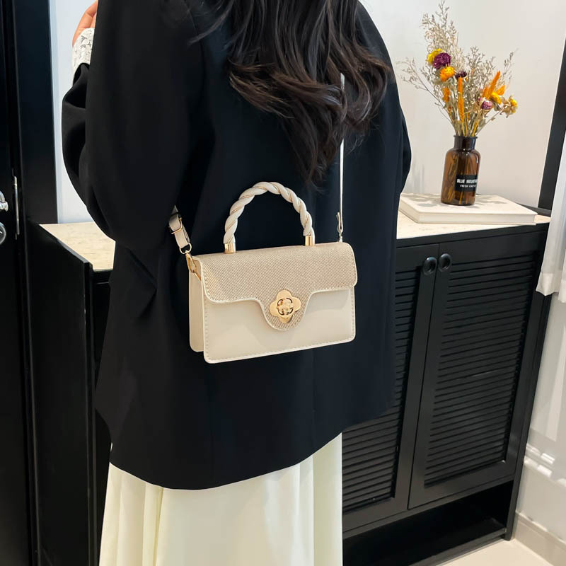Simple design, fashionable commuting 2025, color-blocking and patchwork summer new style, high-quality crossbody, single-shoulder, hand-carry women's small square bag Specification drawing