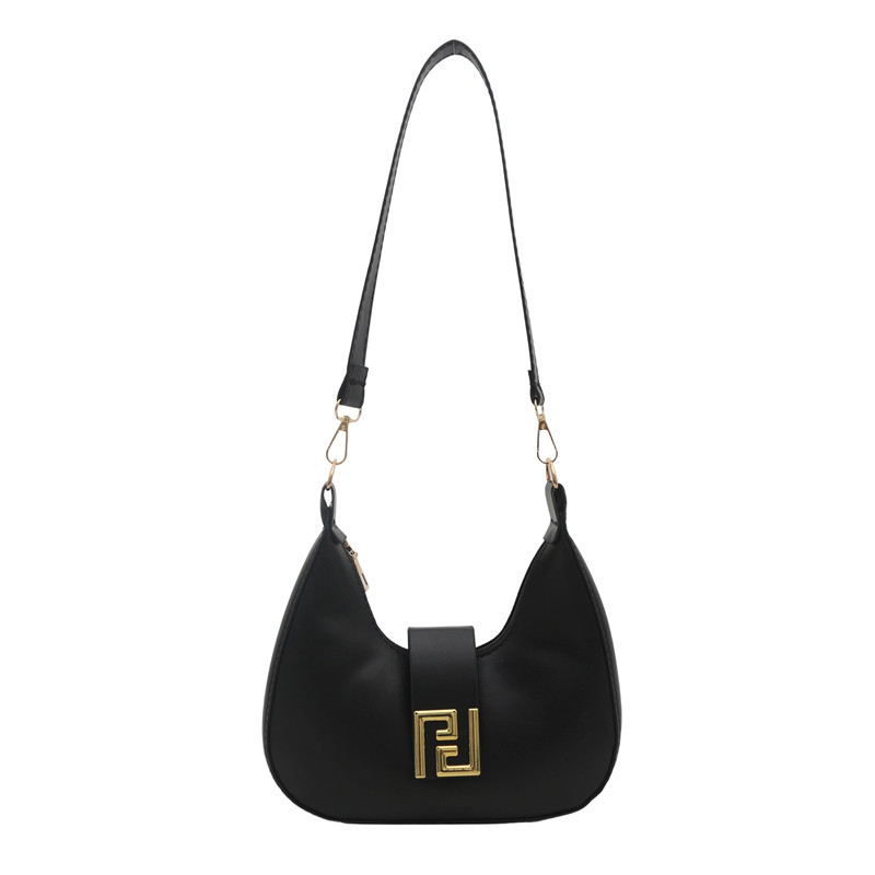 The new French style bag for Spring/Summer 2025 is a solid color, simple and versatile, elegant single-shoulder underarm crossbody bag Item Picture