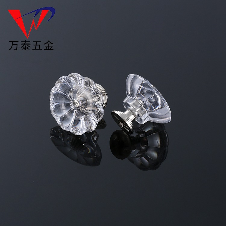 Factory direct supply of simple home kitchen cabinets, shoe cabinets, door hardware handles, transparent acrylic round handles details Picture