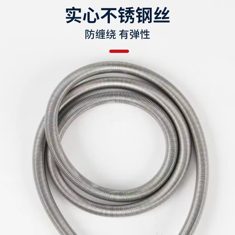 Wholesale 1-5 meters stainless steel explosion-proof shower hose, high-temperature resistant all-copper EPDM shower hose, spring tube Specification drawing