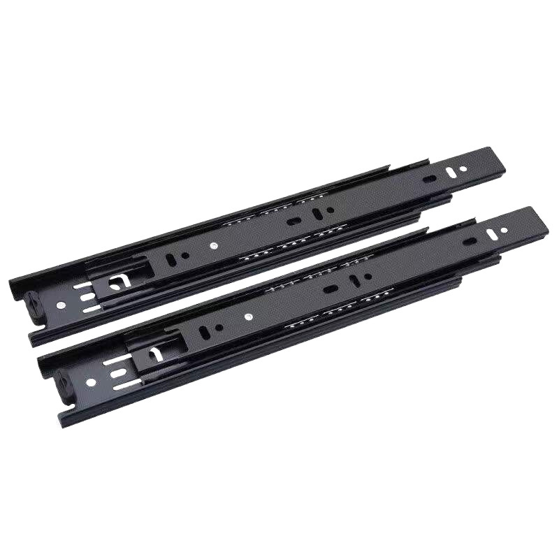 Wholesale of thickened stainless steel drawer tracks, pulleys, cabinet and wardrobe tracks, damping buffer slides, three-section tracks and slides Item Picture