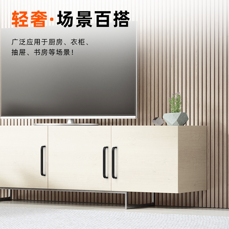 Furniture factory project model D301 aluminum alloy handle, black drawer, furniture cabinet door, cabinet, wardrobe handle Application Scenario