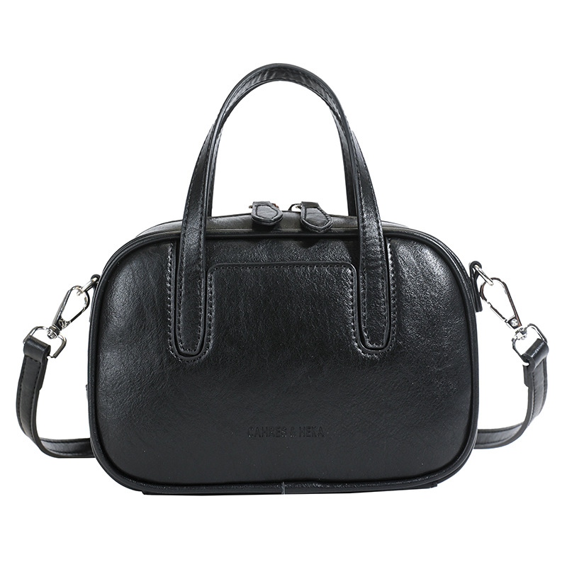 Hand-held trendy bowling bag for women, 2025 new retro and fashionable single-shoulder bag, high-end and casual, versatile crossbody bag Item Picture