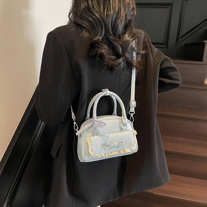 Fashionable and trendy bow handbag for women, new Spring/Summer 2025, simple ballet style, versatile single-shoulder crossbody bag Specification drawing