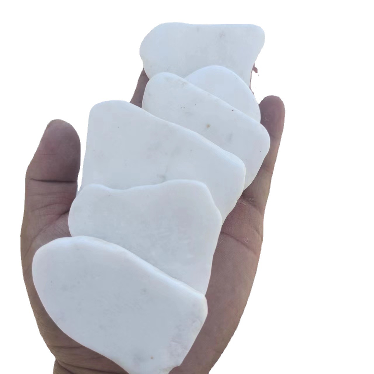 White painted stone wholesale manufacturer, children's DIY hand-painted stone, flake pebble, children's hand-painted stone Item Picture