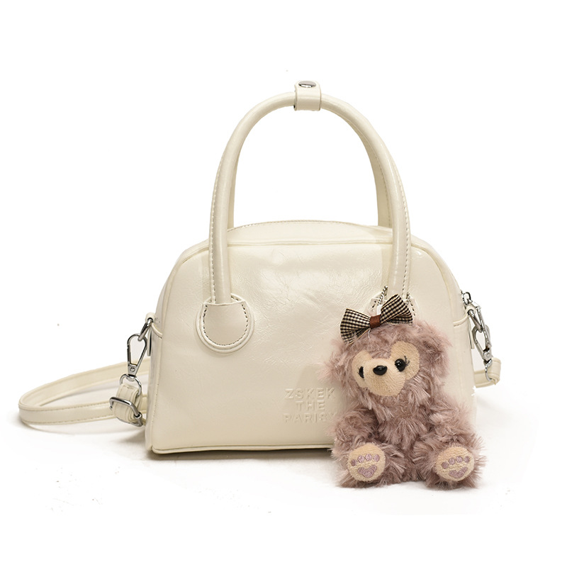 Korean niche hand-held shell bag 2025 new retro and fashionable bowling bag, high-end single-shoulder crossbody small bag Item Picture