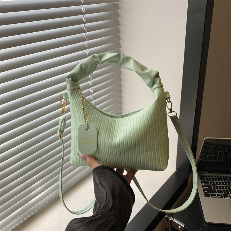 High-appeartion-level, niche design pleated bag 2025 new summer trend crossbody bag, versatile hand-held Korean-style bag full figure