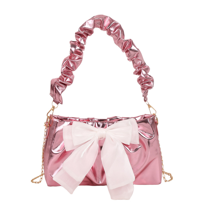 Textured pleated underarm small bag for women, 2025 new fashionable and versatile shoulder bag, niche design baguette handbag Item Picture