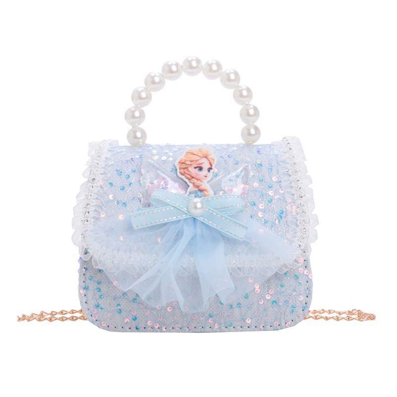 New children's bag, little girl pearl chain bag, handbag, fashionable and stylish princess, single-shoulder crossbody coin purse Item Picture