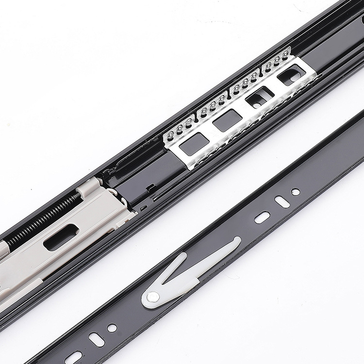4510 Three-section silent buffer slide rail wardrobe and cabinet side-mounted drawer track steel ball thickened damping guide rail manufacturer Application Scenario