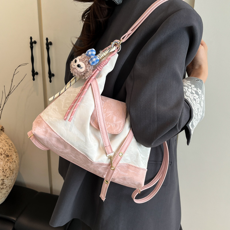 Fashionable retro backpack, niche design bag, women's 2025 Spring new multi-purpose backpack, large capacity tote bag details Picture