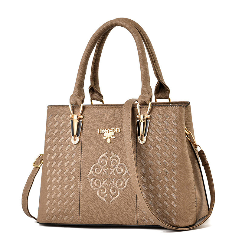 New fashionable women's bag with high-quality texture, large-capacity embroidery, cross-border trade bag, crossbody single-shoulder handbag, one-piece consignment details Picture