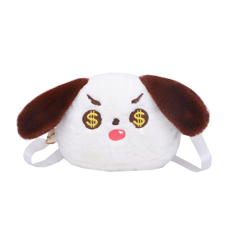 New fluffy panda doll bag, claw doll style, cartoon plush toy, crossbody single-shoulder, factory wholesale Item Picture
