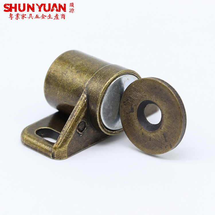 Wholesale of strong magnetic force antique magnetic shock absorbers for door opening and closing in a bluish-bronze color full figure
