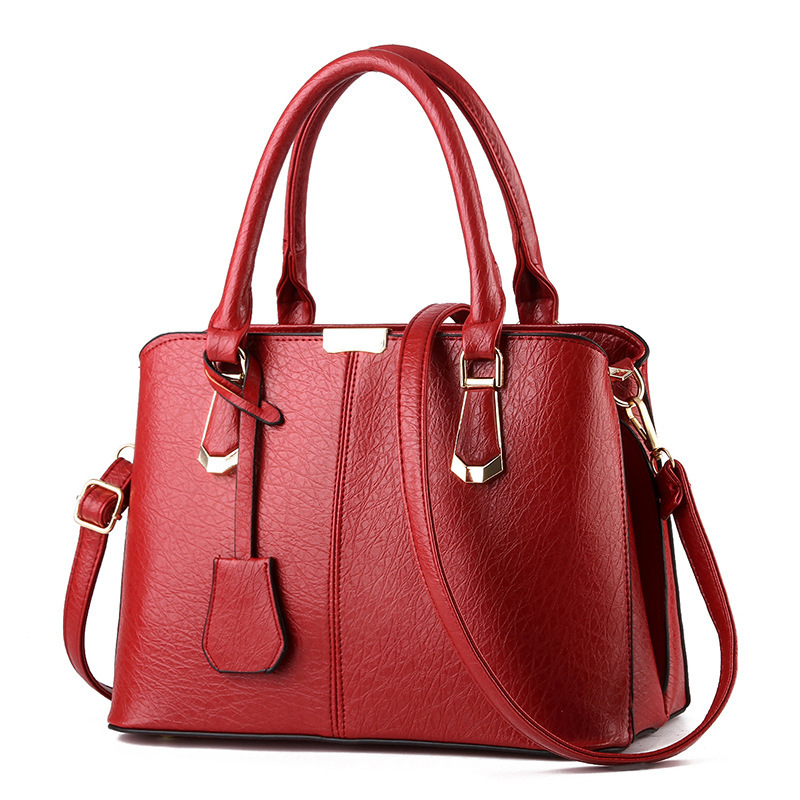 Wholesale Taizhou PU leather women's bags 2022 new style large-capacity handbags, fashionable and versatile, single-shoulder crossbody large bags Specification drawing
