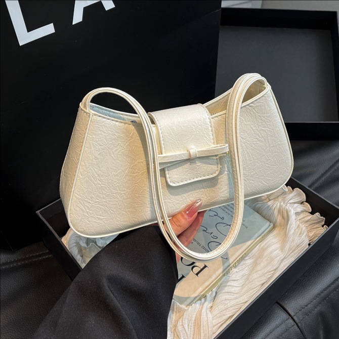 Cross-border bags Women 2025 Summer New high-end niche single-shoulder underarm bag for work and commuting Baguette bag full figure