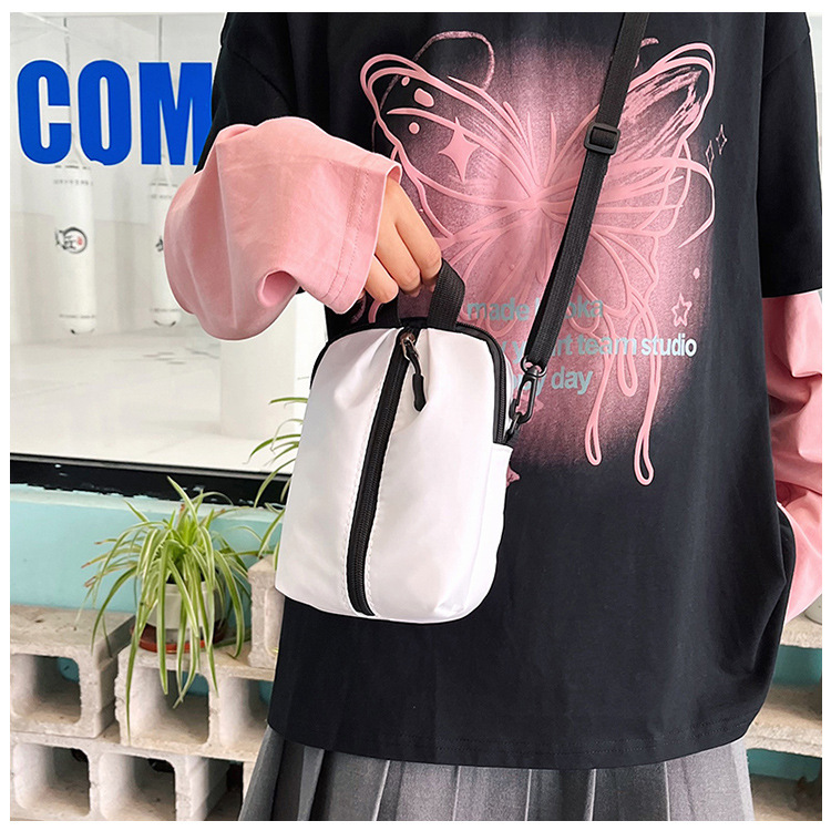 Fashionable and casual solid-color phone bag 2024 New simple and versatile crossbody small bag, popular for strolling and shopping mini bag for girls Specification drawing