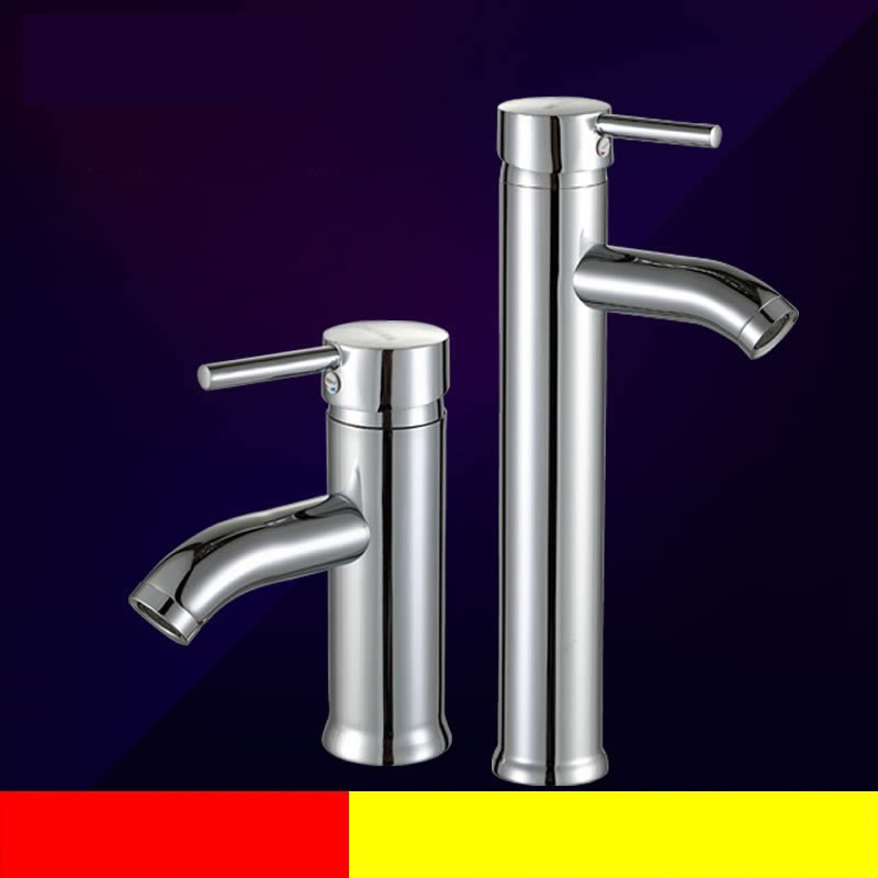 Single-hole countertop basin faucet, hot and cold glass basin faucet, ceramic basin, one piece direct sales wholesale, hot-selling cross-border manufacturer Specification drawing
