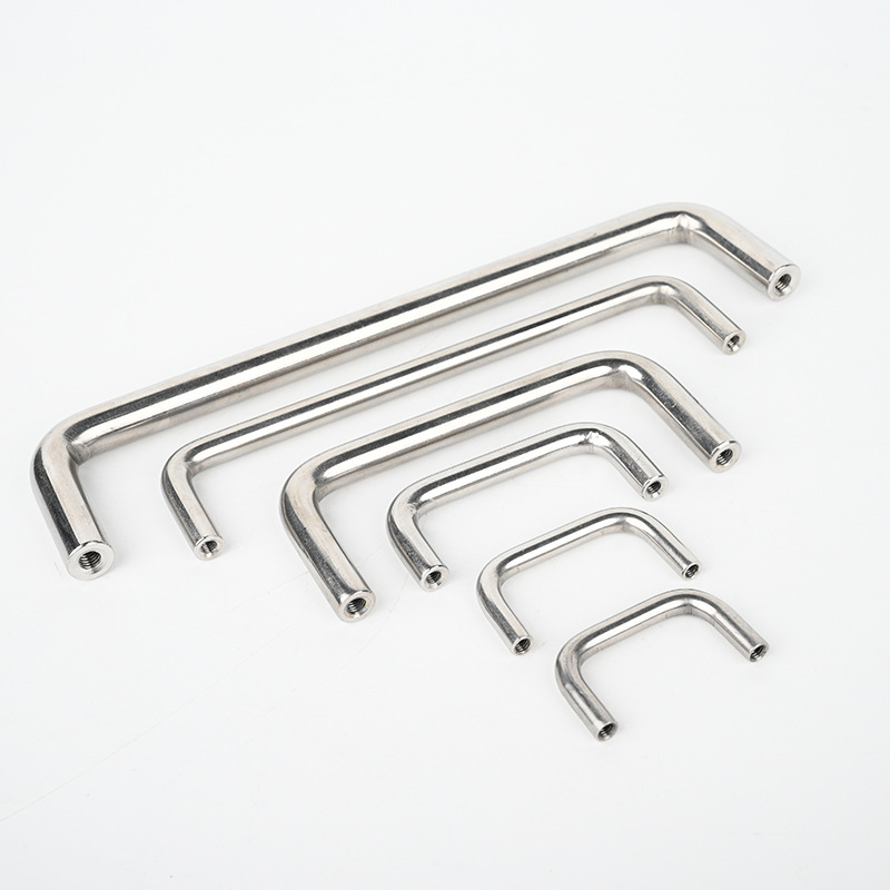 304 stainless steel handle welded cabinet door, extended distribution box, cabinet door and window, drawer handle, stainless steel U-shaped handle Application Scenario