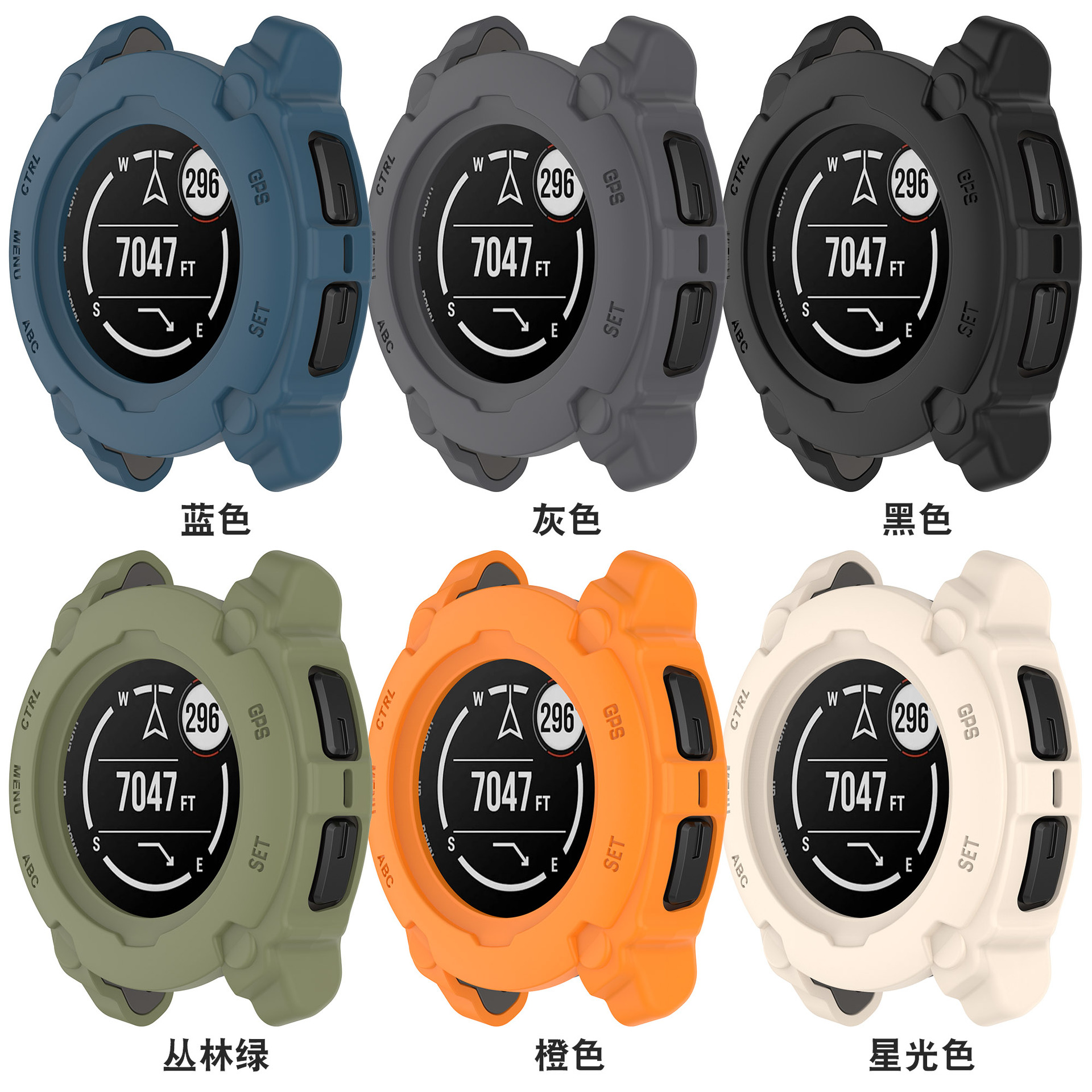 Garmin instinct E Armor Case Garmin Ben Neng E semi-open Watch case Specification drawing