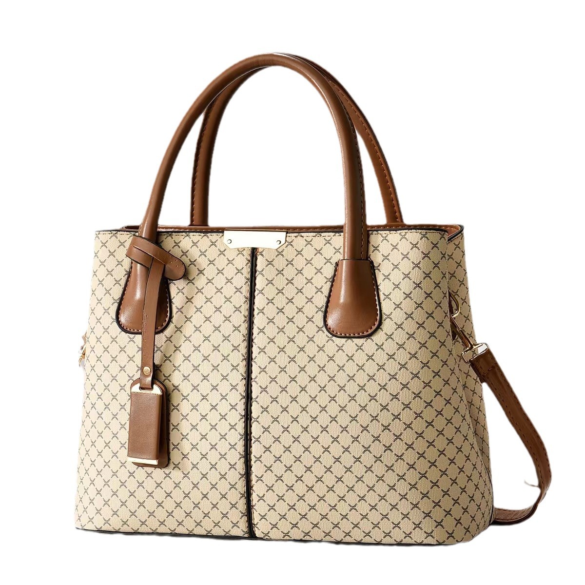 The new printed tote bag, hand-held bag, shoulder crossbody bag for women, middle-aged lady and mother bag, exudes a sense of luxury Item Picture