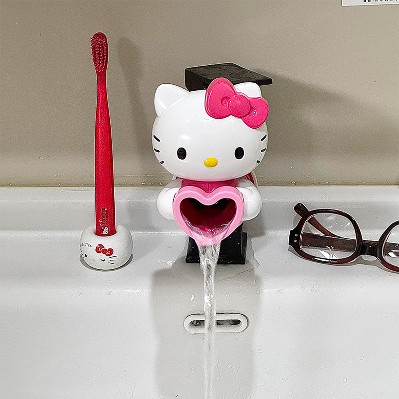 HelloKitty faucet extender Splash-proof, universal and cute home washbasin extension for kitchens and bathrooms details Picture