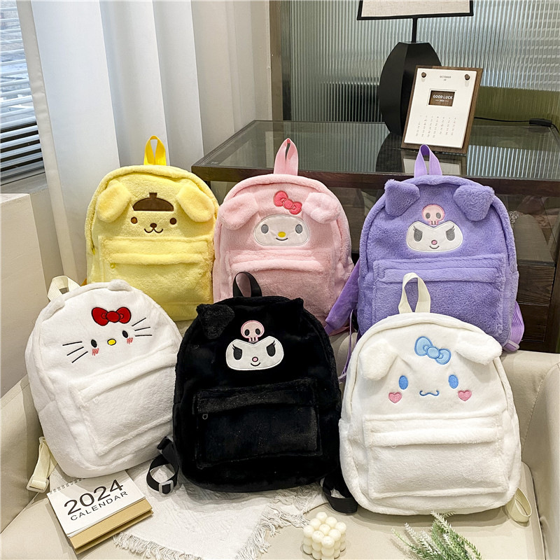 New large backpack cartoon large-capacity school bag, girlish Melody Kuromi birthday gift wholesale version full figure