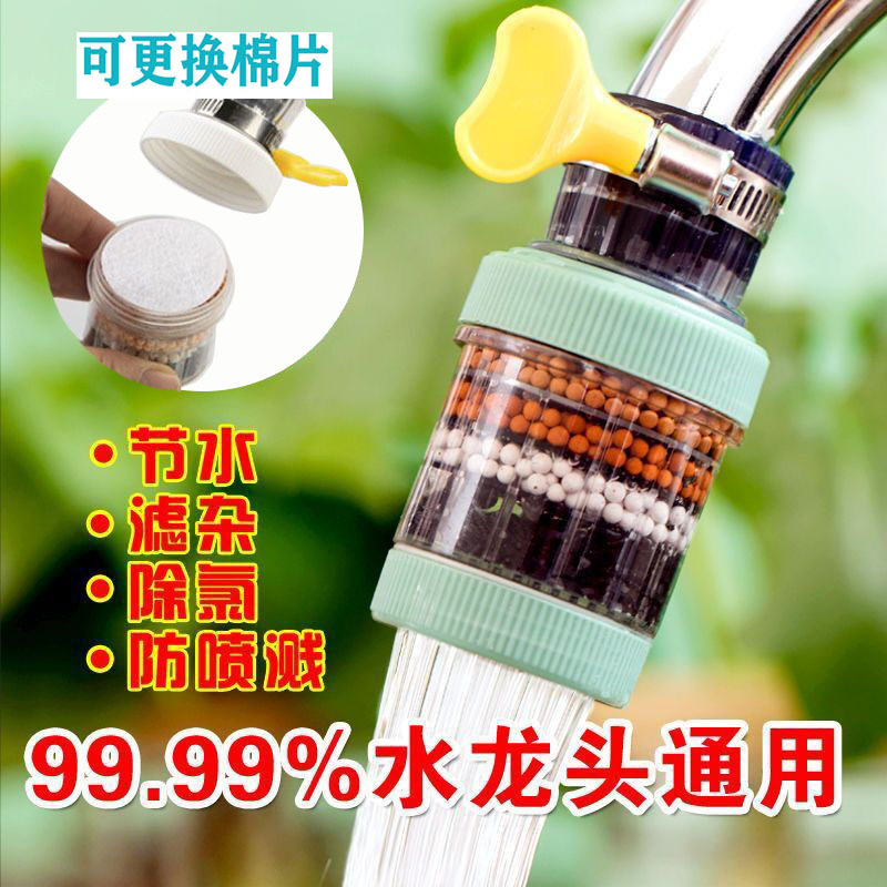 Wholesale of detachable and washable interface faucet filter core type water purifier filter tip anti-splash shower head for kitchen full figure
