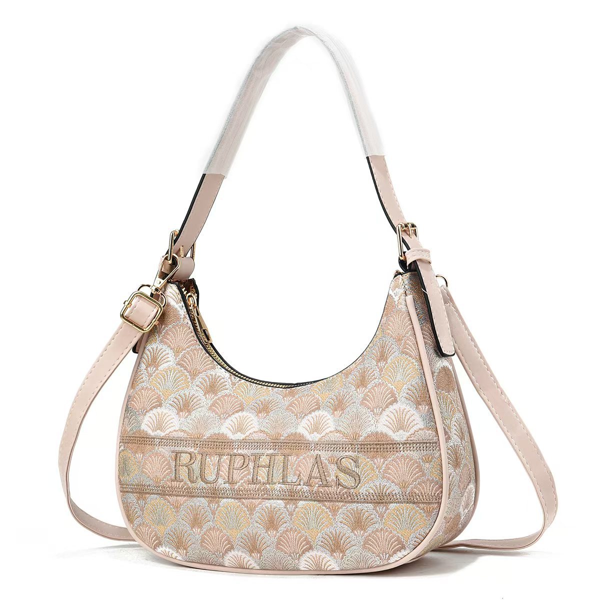 The 2025 new style of the women's bag at the counter, featuring a light luxury and high-end embroidered tote bag, is a traditional Chinese style women's handbag and a gift bag Specification drawing