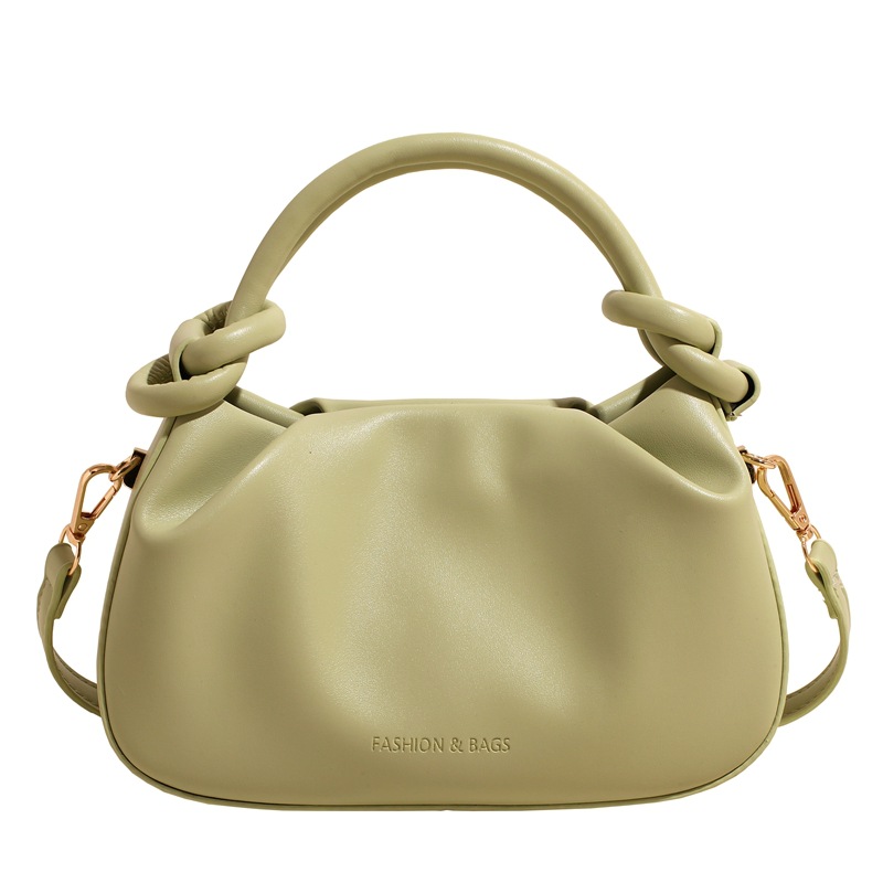 The 2025 new style of simple and casual hand-held pleated bucket bag is a high-end, trendy and versatile crossbody bag Item Picture
