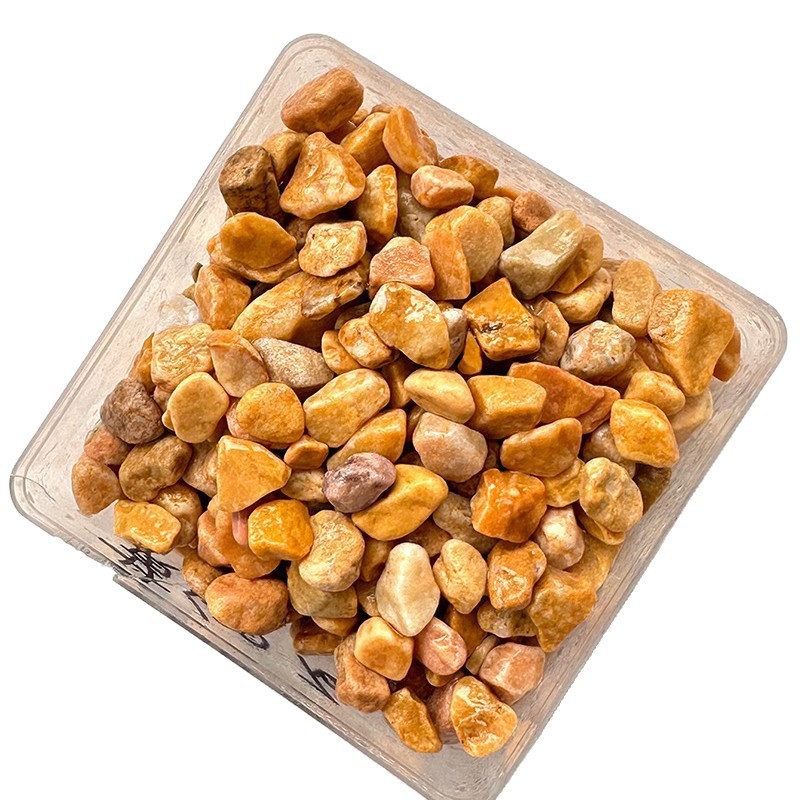 Factory wholesale stock of yellow pebbles and gravel, garden landscaping floor aggregates, yellow pebbles and gravel for home decoration Item Picture