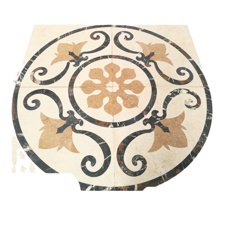 Customized European-style light luxury stone, Lanjinsha stone, wavy lines, irregular stone, villa, marble lines, waterjet Mosaic Item Picture