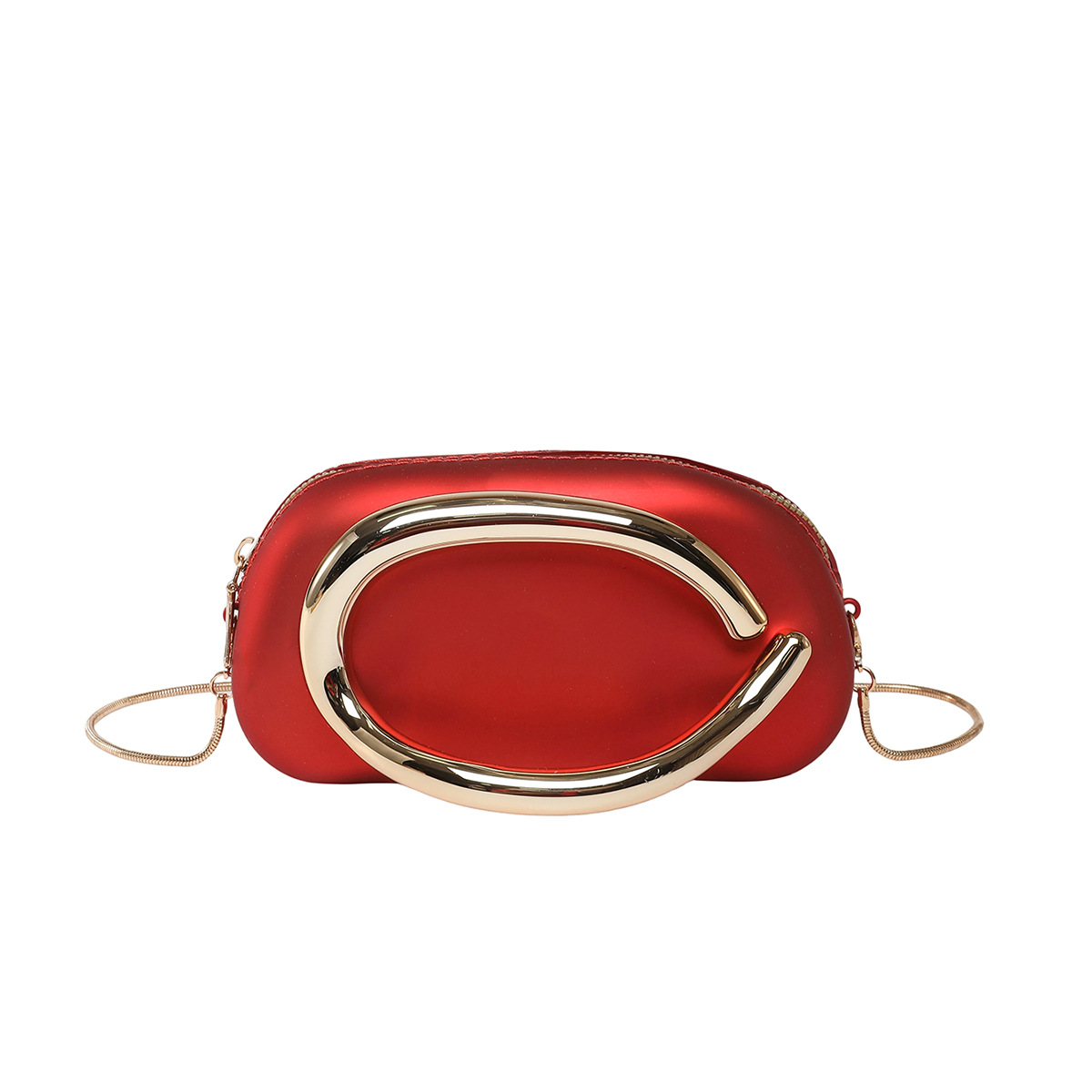 2025 New style clutch, metal-decorated shoulder bag, European and American cross-border trendy and personalized evening dress, chain crossbody bag Item Picture