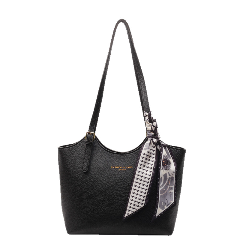 Fashionable, simple and retro large-capacity tote bag for women, 2025 new style, casual and versatile, underarm single-shoulder bag for work and commuting Item Picture