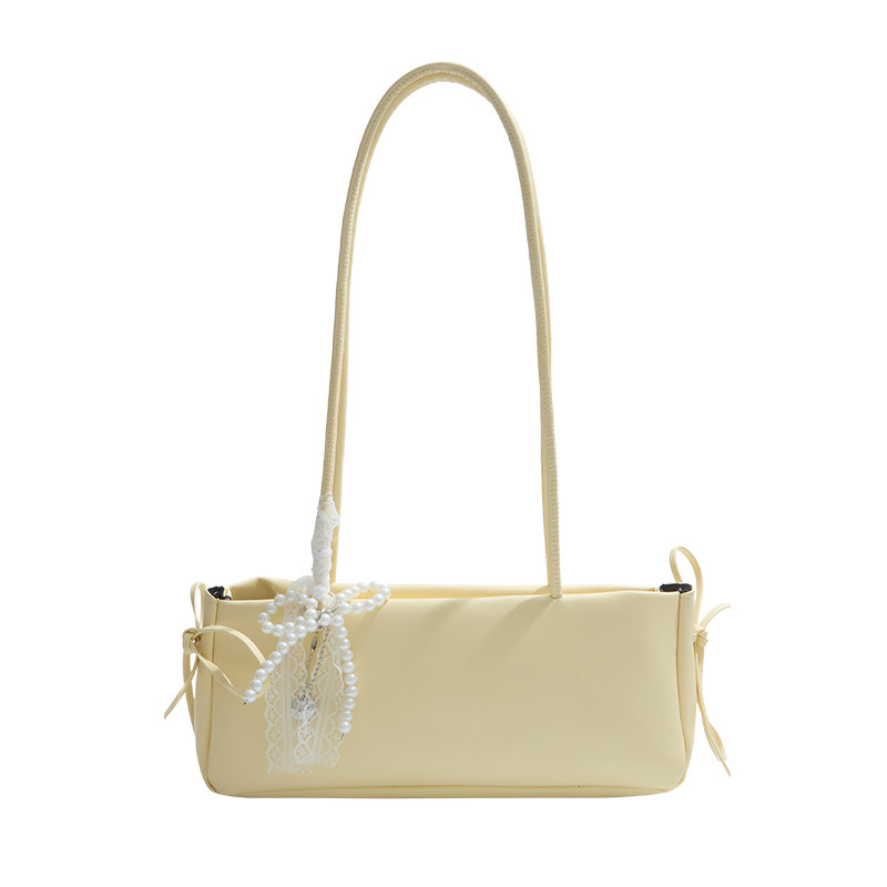 High-end underarm baguette bag for women 2025 new style, niche and simple single-shoulder bag, versatile handbag, small square bag... Item Picture